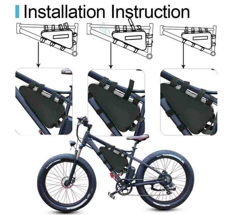 52V 19.2Ah Triangle eBike Lithium Battery Pack Installation Instruction