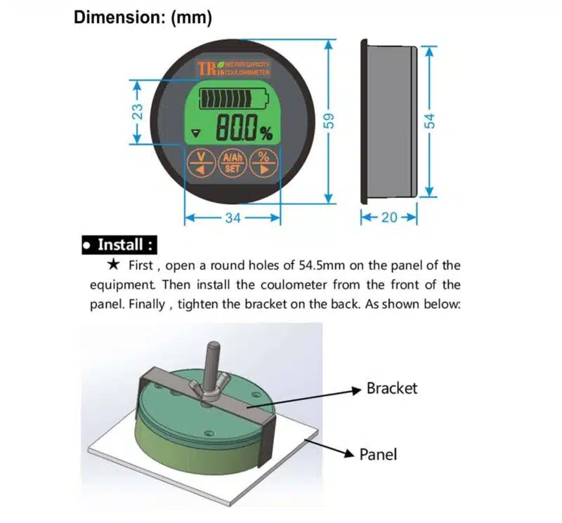 Shunt Battery Monitoring System Caravan RV Motorhome