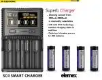 Nitecore SC4 Superb Battery Charger + 4x Elemex Protected 18650 3600mAh - Elemex