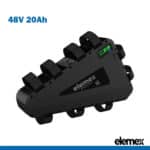 48 Volt Battery for Electric Bike 20Ah Triangle Lithium Pack with Power Switch - Elemex