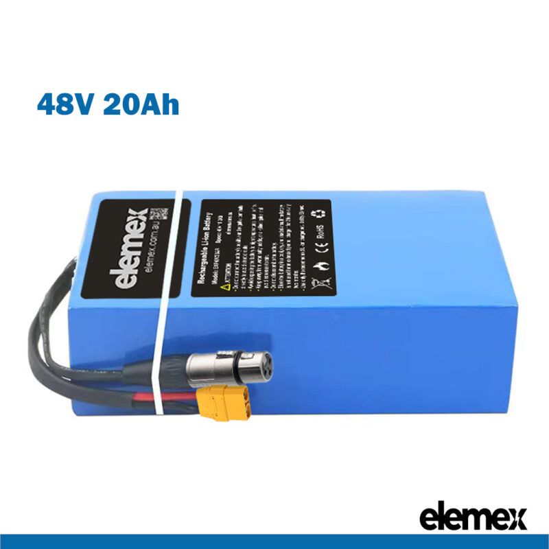48V 20Ah Rectangular eBike Battery Pack - Elemex 48V 20Ah Rectangular eBike Battery Pack - Elemex