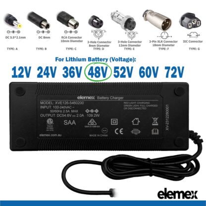 48V Battery Charger 2A - Elemex