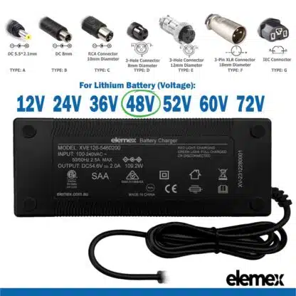 48V Battery Charger 2A - Elemex