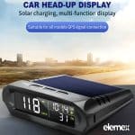 Digital GPS Speedometer for Car Wireless Solar Panel Elemex