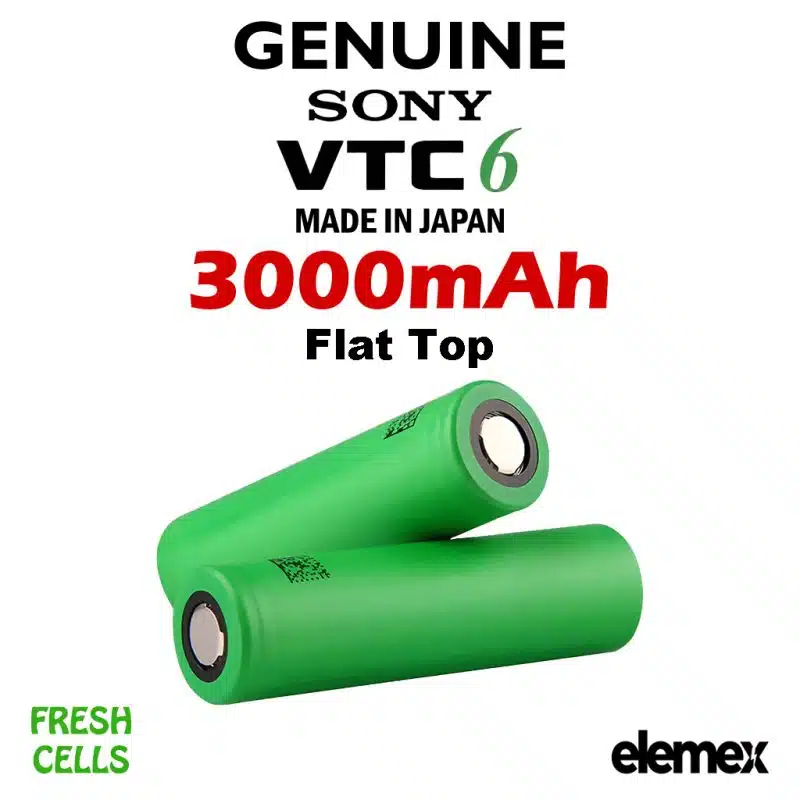 Sony US18650 3000mAh VTC6 Battery Elemex