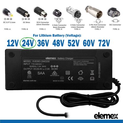 24V Battery Charger 2A - Elemex