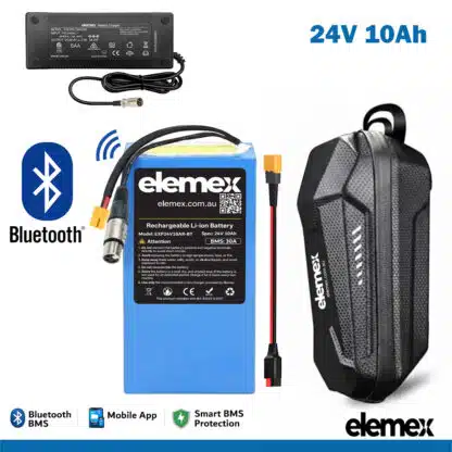 24V Lithium Battery 10Ah eBike Golf Buggy with Waterproof Bag + Charger - Elemex