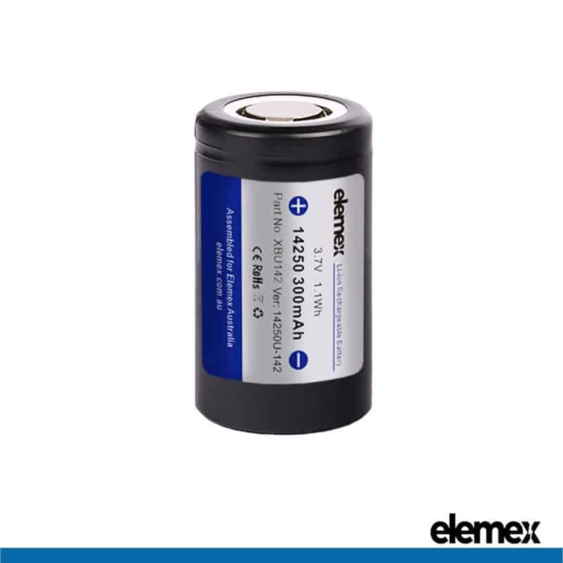 14250 Lithium Battery 300mAh Flat Top - Elemex