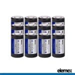 14250 Lithium Battery 300mAh Flat Top Pack of 12 - Elemex