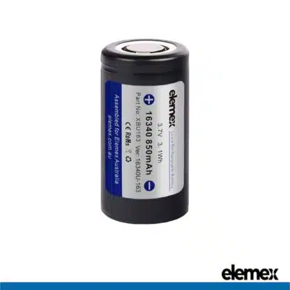 16340 Lithium Battery Flat Top - Elemex