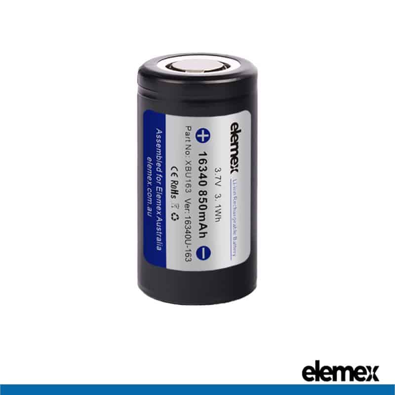 16340 Lithium Battery Flat Top - Elemex