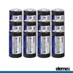 18350 Lithium Battery Flat Top Pack of 12 - Elemex