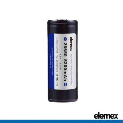 26650 Lithium Battery 5200mAh Protected - Elemex