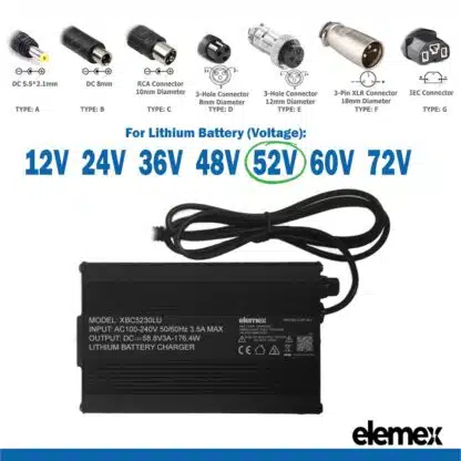 eBike Chargers 52V 3A - Elemex