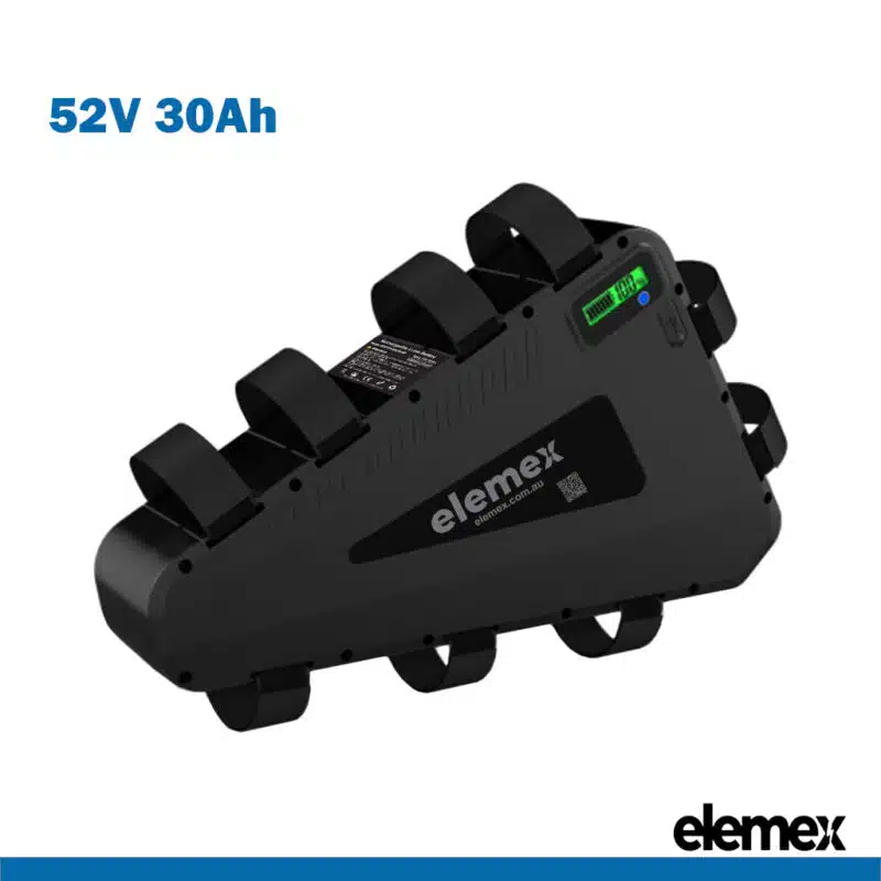 eBike 52V Battery Triangle 30Ah Lithium Pack - Elemex eBike 52V Battery Triangle 30Ah Lithium Pack - Elemex