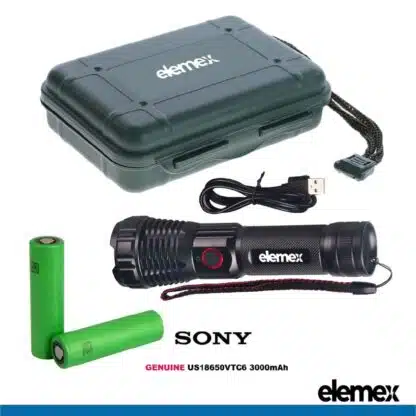 Camping Torch Light XHP90 with Sony Battery - Elemex