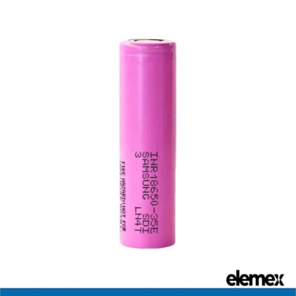 18650 Battery Samsung 35E – 8A Discharge Rate - FLAT TOP - Elemex