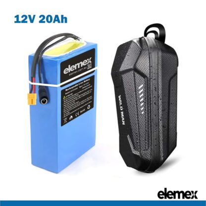 12V 20Ah Lithium Battery Pack with Waterproof Bag for Wheelchair Scooter Mobility - Elemex