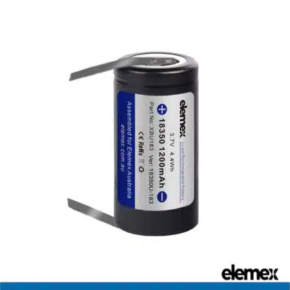 Solder Tabbed 18350 Battery U-Type - Elemex