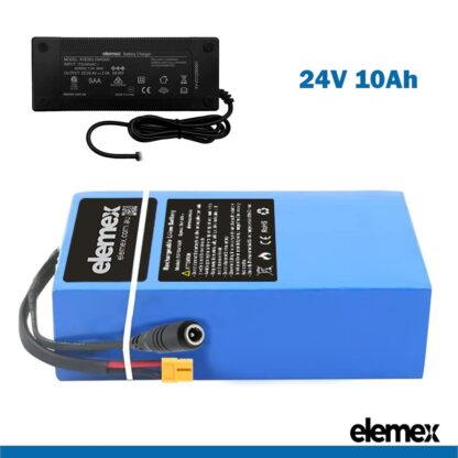 24V 10Ah Rectangular eBike Battery Pack - Elemex