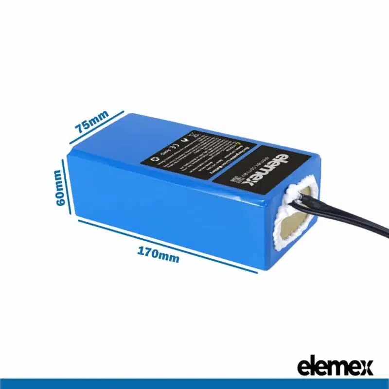 Lithium Battery 24V 10Ah Rectangle Dimensions - Elemex
