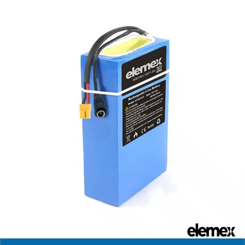Lithium Battery 24V 10Ah Rectangle DC Connector - Elemex