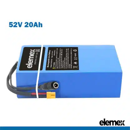 52V 20Ah Lithium Battery eBike Rectangle Pack - Elemex