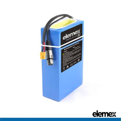 60V battery 25Ah Rectangle Li-ion Pack XLR 18mm Connector - Elemex