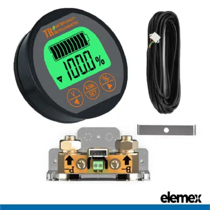 Shunt Battery Monitor 80V 350A Caravan RV Motorhome UPS lithium iron lead-acid LiFePO - Elemex
