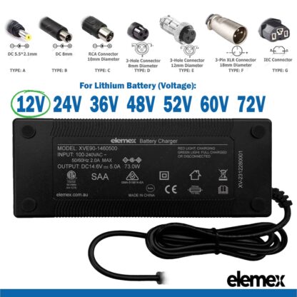 12V battery charger 5Ah - Elemex