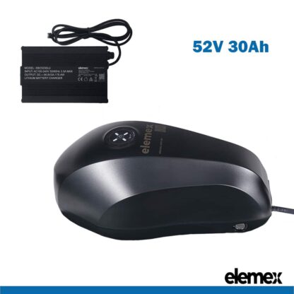 Fuel Tank Battery eBike 52V 30Ah Lithium Pack for eBike + Premium Charger - Elemex