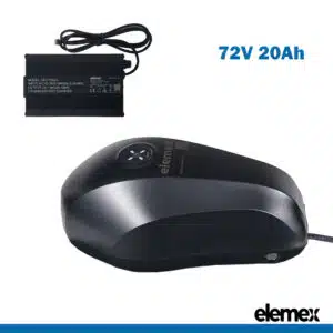 eBike 72 Volt Battery Pack 20Ah Fuel Tank Lithium + Charger - Elemex