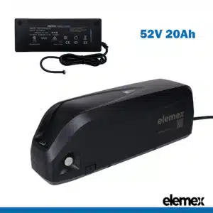 52V 20Ah Battery Downtube Lithium Pack + Premium Charger - Elemex