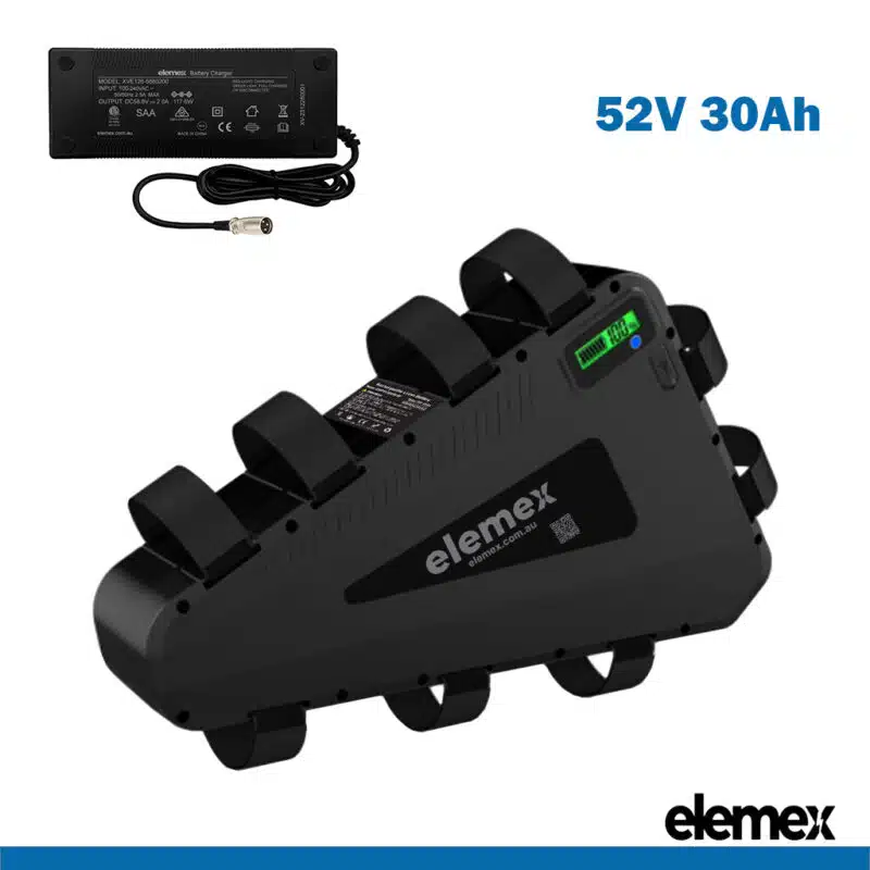 52V 30Ah Triangle Battery + Charger 2A - Elemex