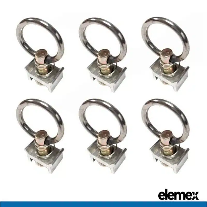 6x Anchor Track Rings - Elemex