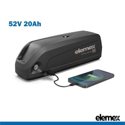 52V eBike Battery Downtube 20Ah Lithium Pack - Elemex