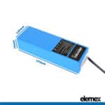 60V 24Ah- Rectangle eBike Battery - XT60 Connector - Dimension - Elemex