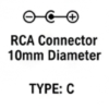 Type C: RCA Male Plug (10mm)