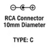 Type C: RCA Male Plug (10mm)