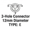 Type E: 3 Pin XLR Female (12mm)