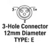 Type E: 3 Pin GX12 Female (12mm)
