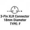 Type F: 3 Pin XLR Male (18mm)