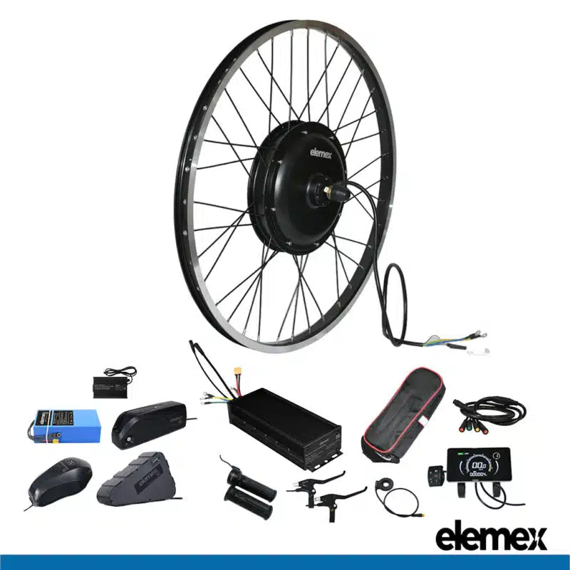 eBike Conversion Kit with Battery and Charger Rear Hub Motor 2000W - Elemex