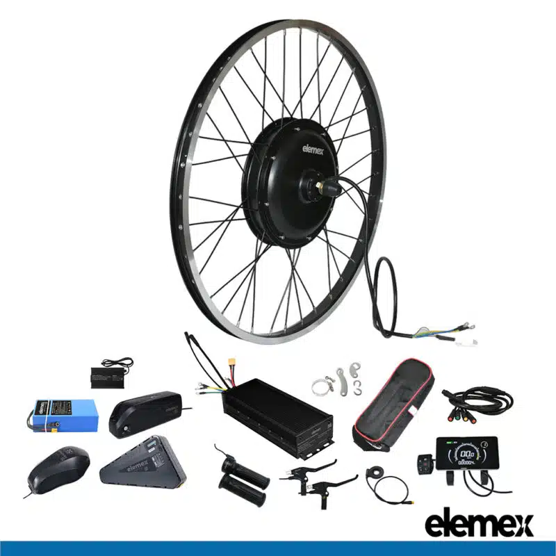 eBike Conversion Kit with Battery and Charger Rear Hub Motor 2000W - Elemex