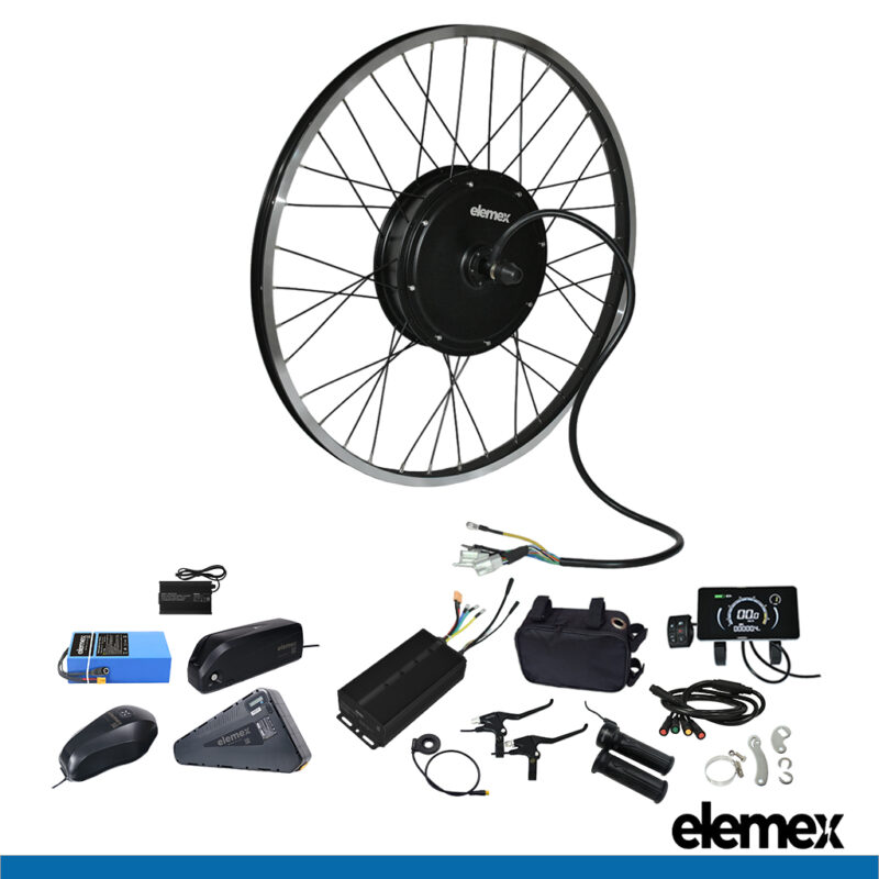 eBike Conversion Kit with Battery and Charger Rear Hub Motor 3000W - Elemex