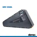 48 Volt Battery for Electric Bike 20Ah Triangle Lithium Pack with Power Switch - Elemex