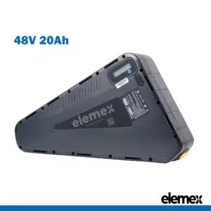48 Volt Battery for Electric Bike 20Ah Triangle Lithium Pack with Power Switch - Elemex