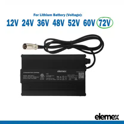 72V Battery Charger 4Ah - Elemex