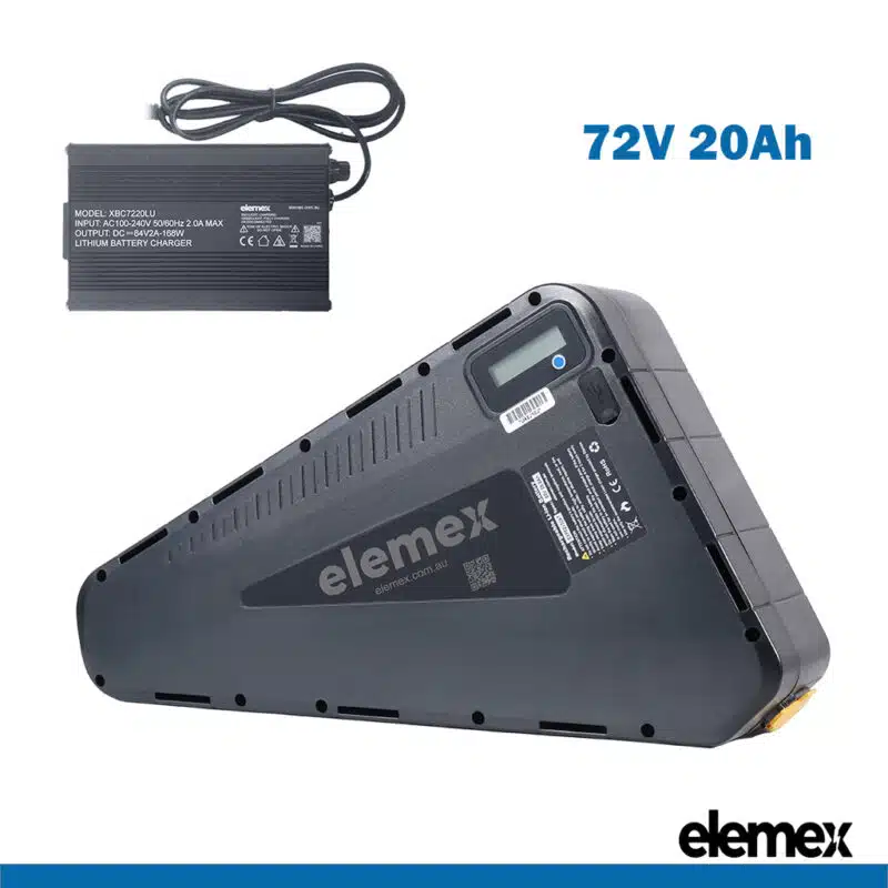 72V Battery eBike 20Ah Triangle + Charger - Elemex