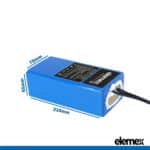 eBike Charger 36V 10Ah Dimensions - Elemex